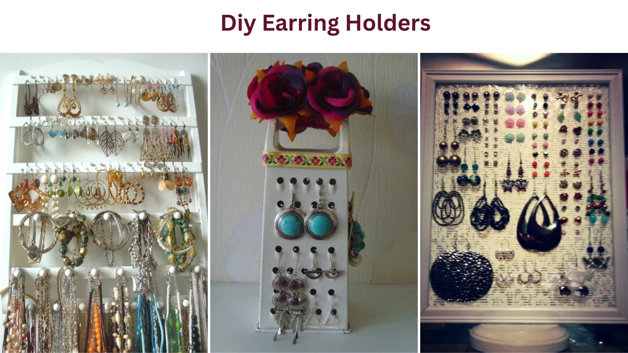 Diy earring holders