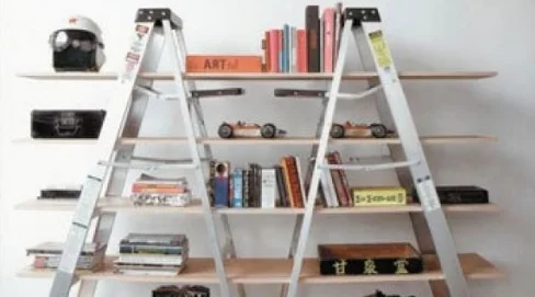 Diy ladder shelves