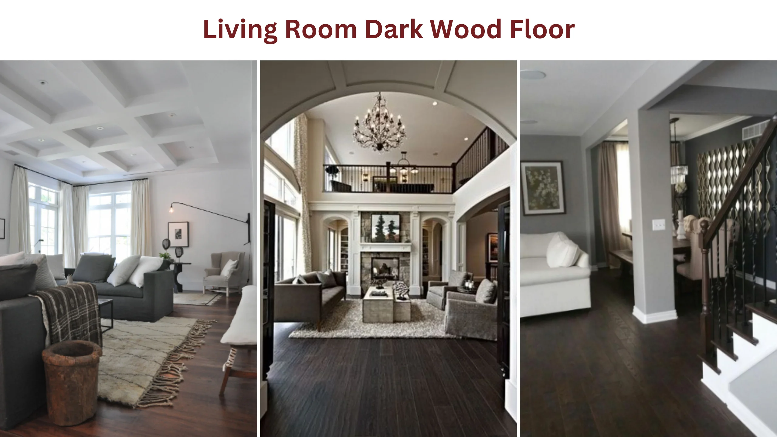 Living room dark wood floor