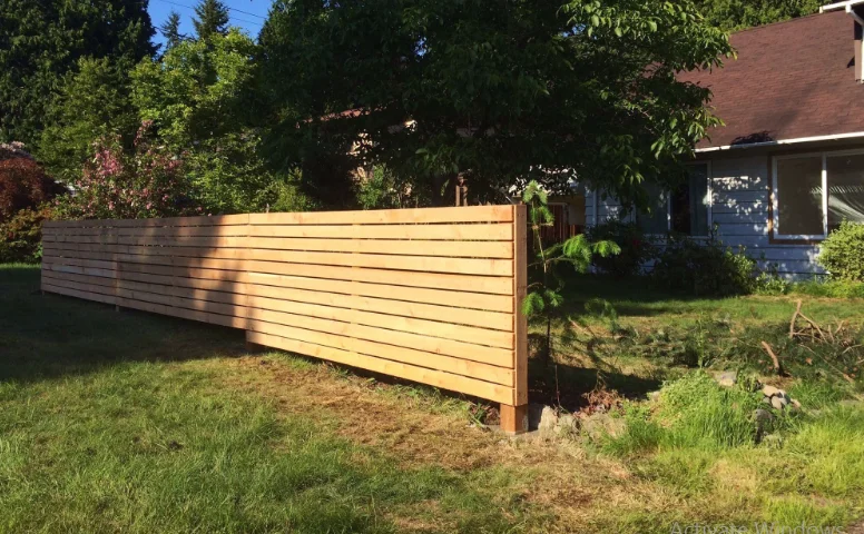 Modern horizontal fence