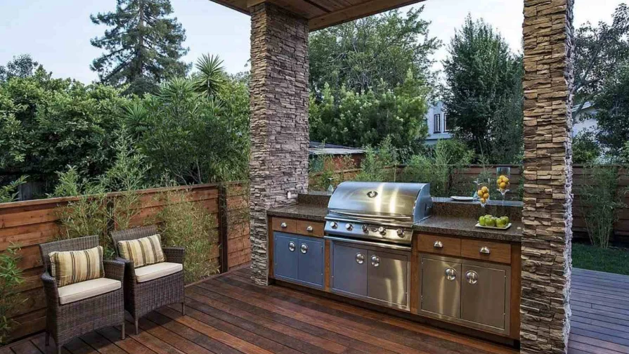 Covered outdoor kitchen ideas