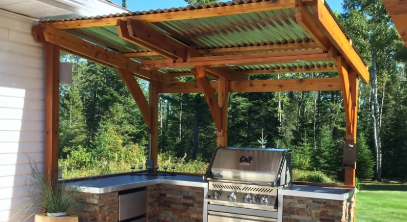 Covered outdoor kitchen ideas