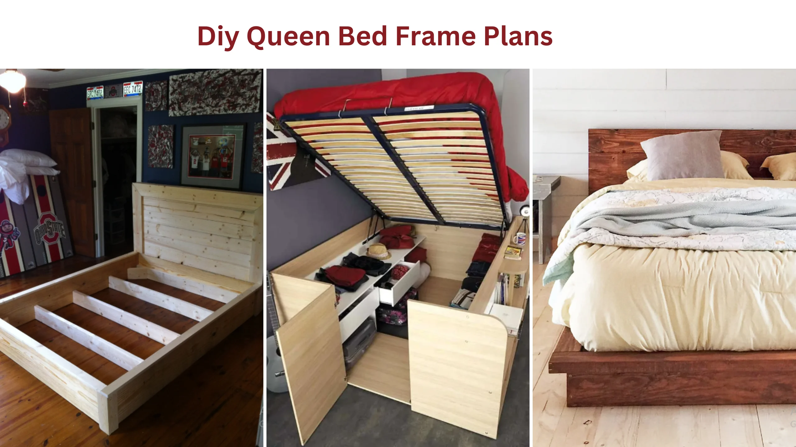 Diy queen bed frame plans