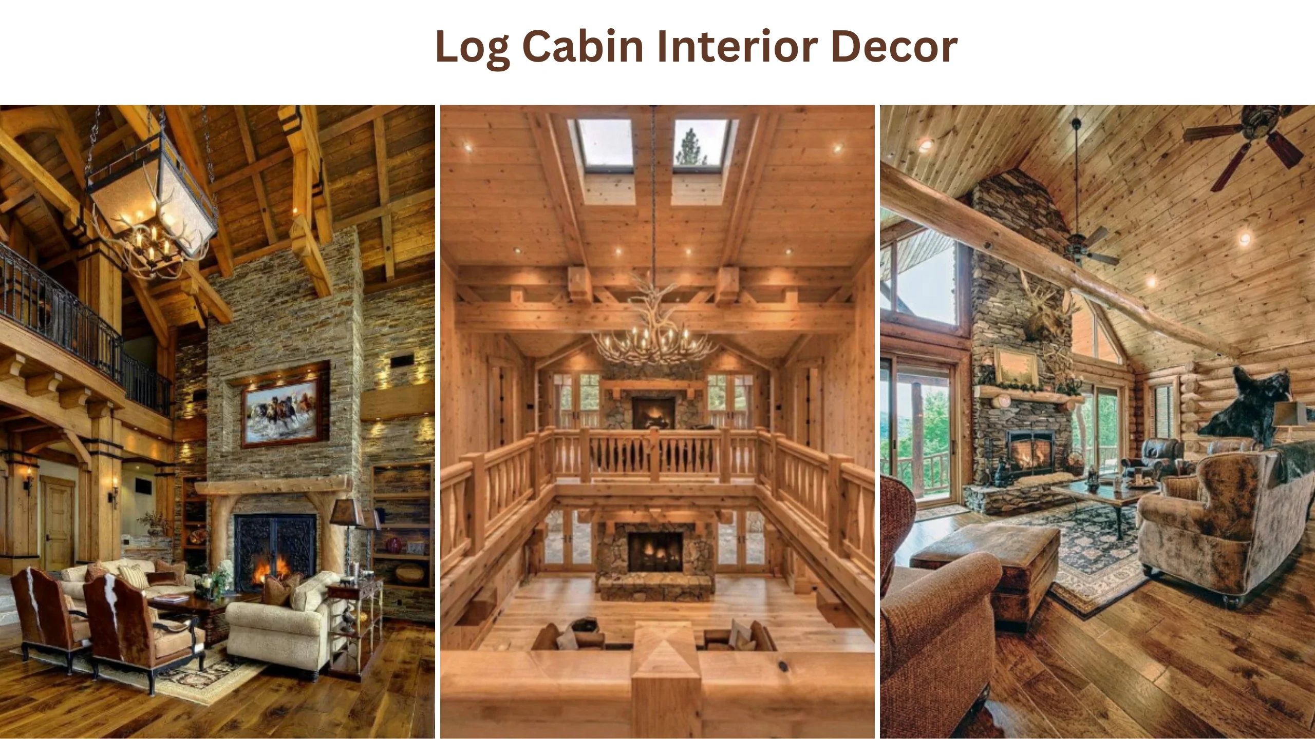 Log cabin interior decor 1